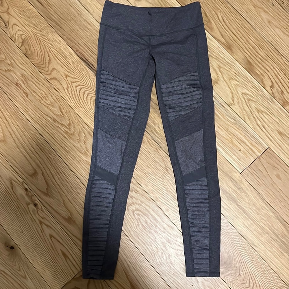 Charcoal Gray Moto Leggings from Alo Yoga